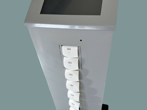 Quiosque Dispensador de Senhas Ecrã táctil 17pol. Cor Cinzento